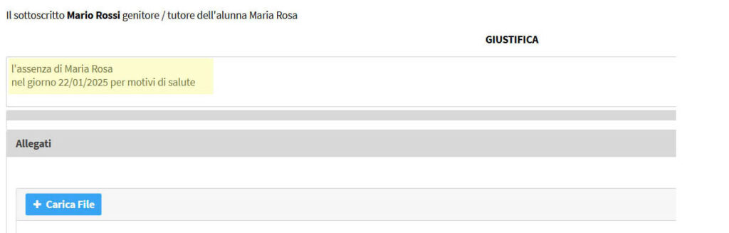 inserire giustificazione assenza registro archimede